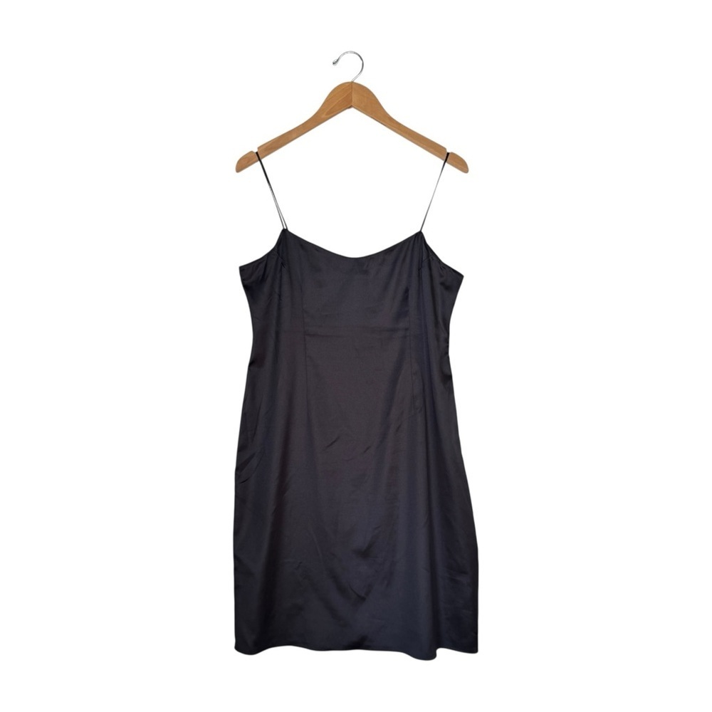 Rickie Freeman for Teri Jon Women Slip Dress Black Size 12 Pajamas Lounge Luxury